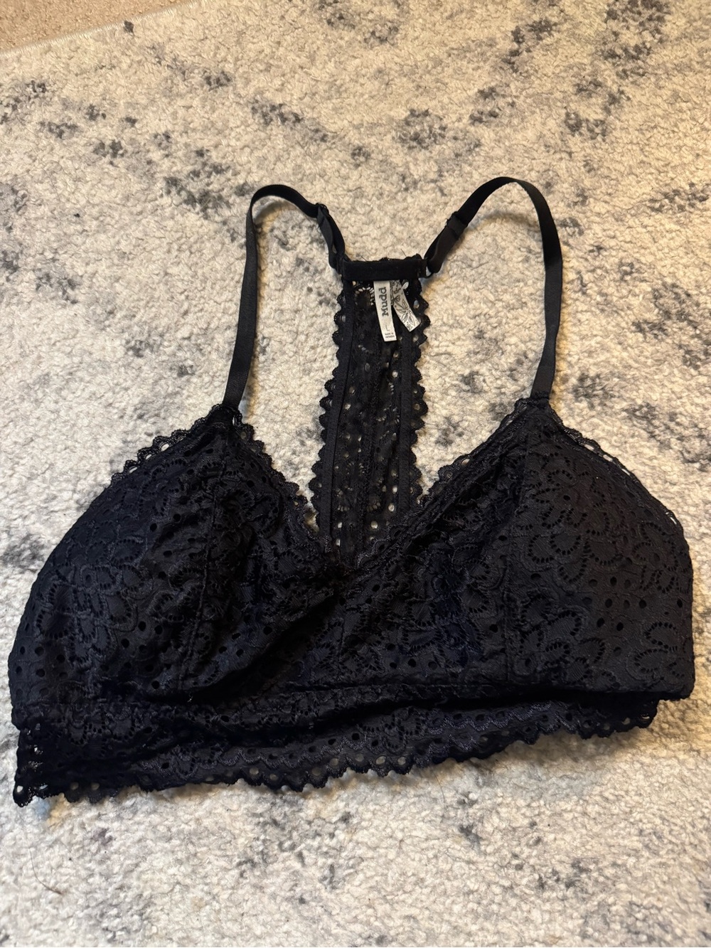 Mudd Black Lace Racerback Bralette
